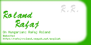roland rafaj business card